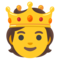 Person with Crown emoji on Google
